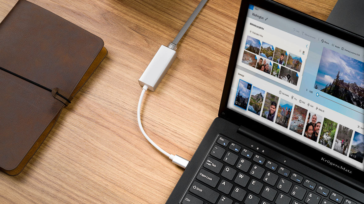 Adaptér KRUGER & MATZ KM1247 USB-C / RJ45