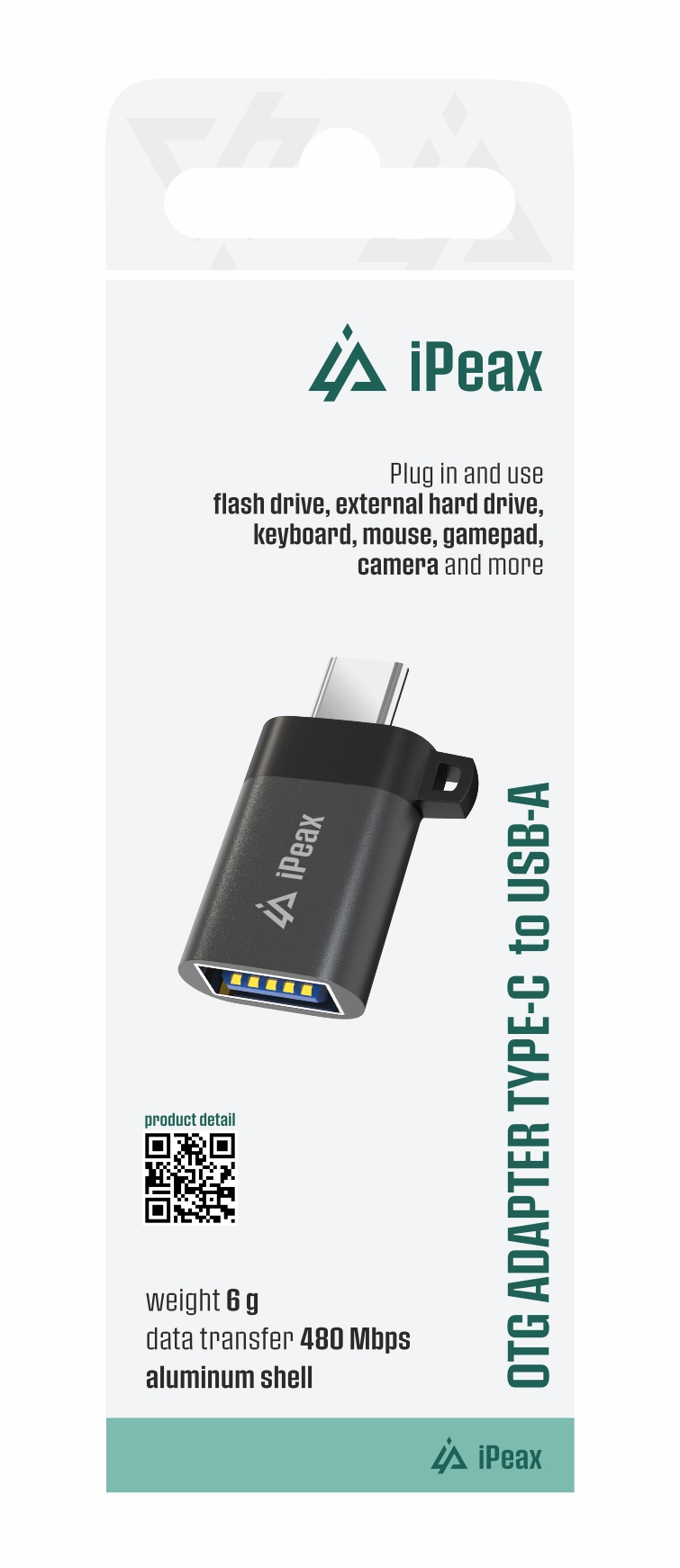 Adaptér iPEAX 90010141 USB/USB-C OTG