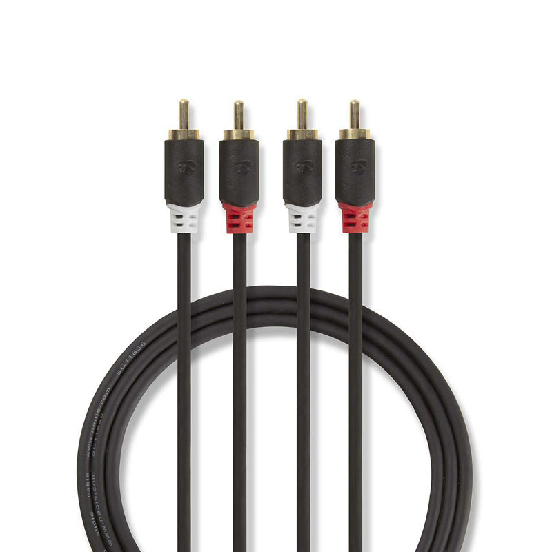 Kabel 2x Cinch konektor/2x Cinch konektor 1m NEDIS CABW24200AT10
