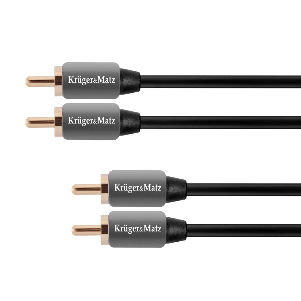 Kabel 2x Cinch konektor/2x Cinch konektor 1m KRUGER & MATZ KM0304