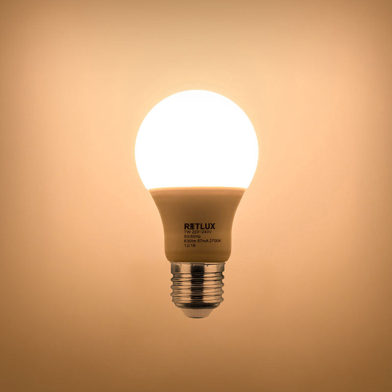 Žárovka LED E27 9W A60 bílá teplá RETLUX RLL 244
