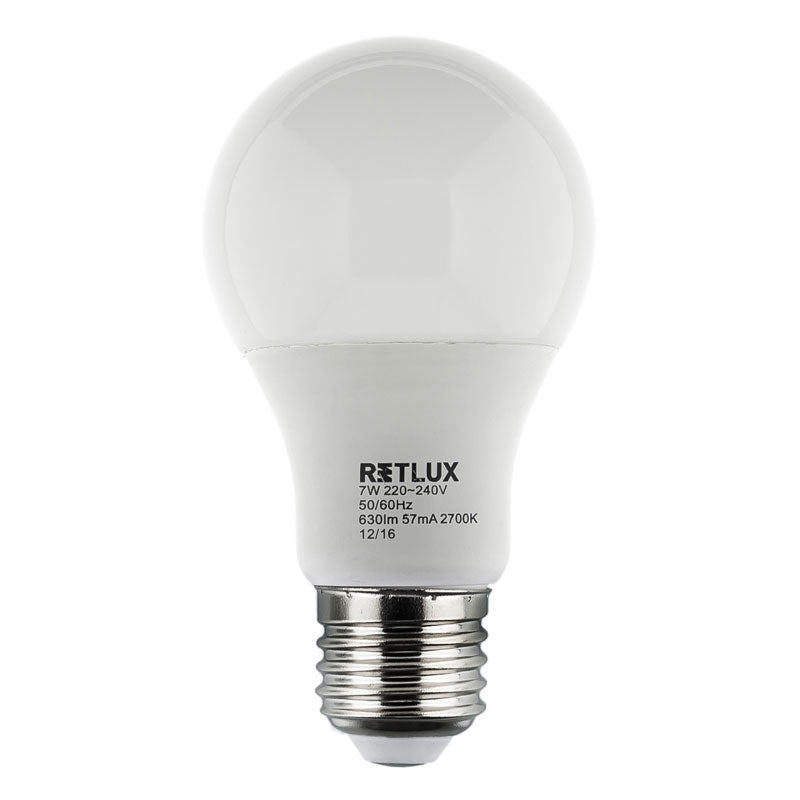 Žárovka LED E27 9W A60 bílá teplá RETLUX RLL 244