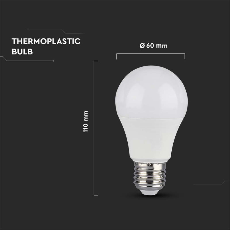 Žárovka LED E27 10,5W A60 bílá přírodní V-TAC VT-2112