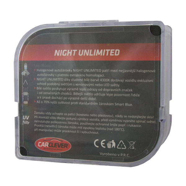 Autožárovka halogenová H7 12V Night unlimited CARCLEVER