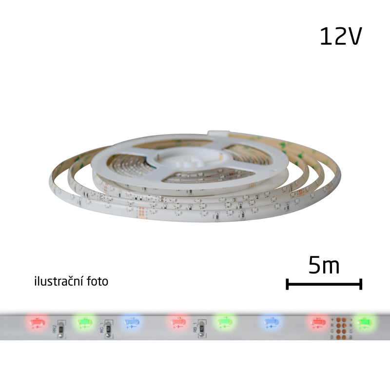 LED pásek 12V 335 (boční) 60LED/m IP20 max. 4.8W/m R-G-B multicolor (1ks=cívka 5m)