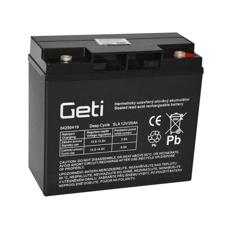 Baterie olověná 12V 20Ah GETI