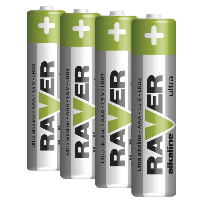 Baterie AAA (R03) alkalická RAVER 4ks