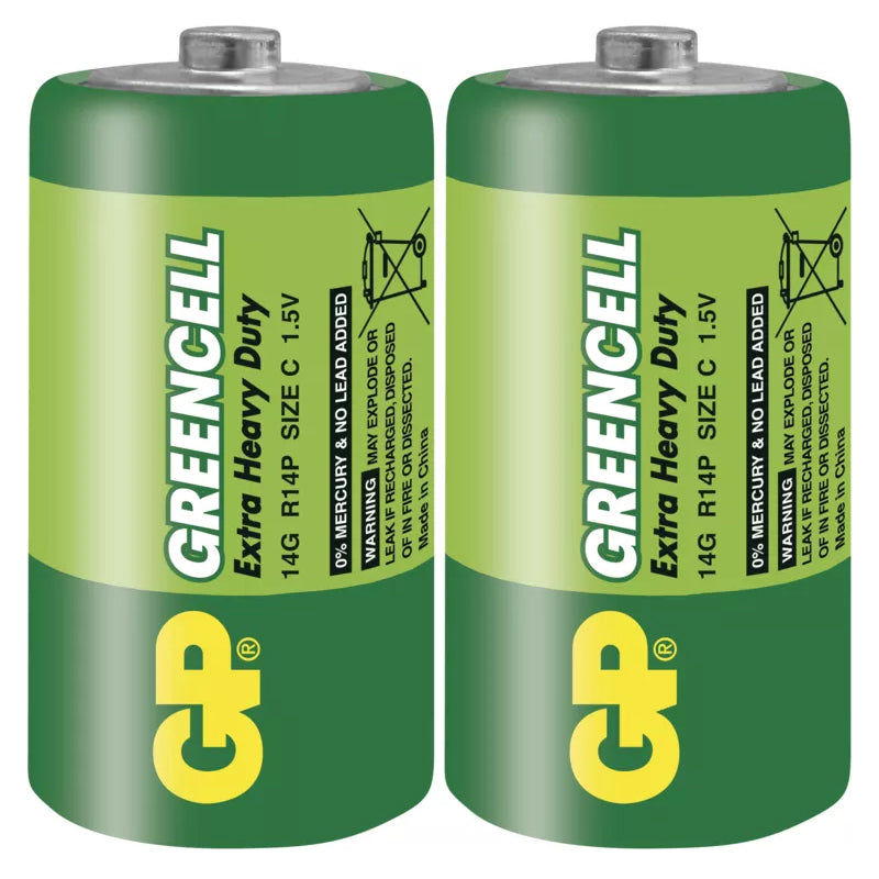 Baterie C (R14) Zn-Cl GP Greencell 2ks / blistr