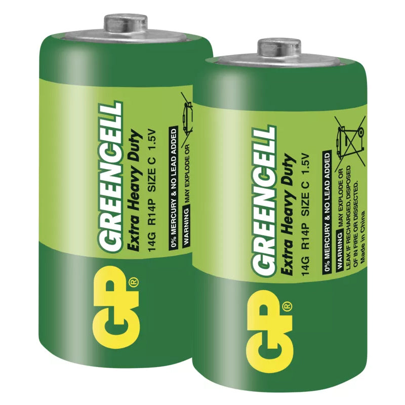 Baterie C (R14) Zn-Cl GP Greencell 2ks / blistr