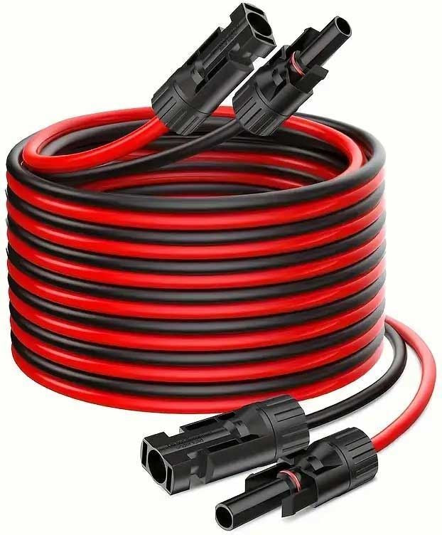 Solární kabel 4mm2, červený+černý s konektory MC4,prodloužení 10m
