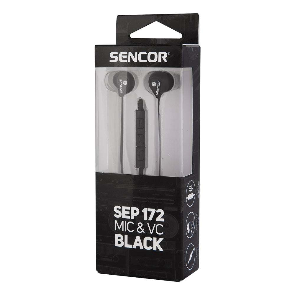 Sluchátka SENCOR SEP 172 VCM Black