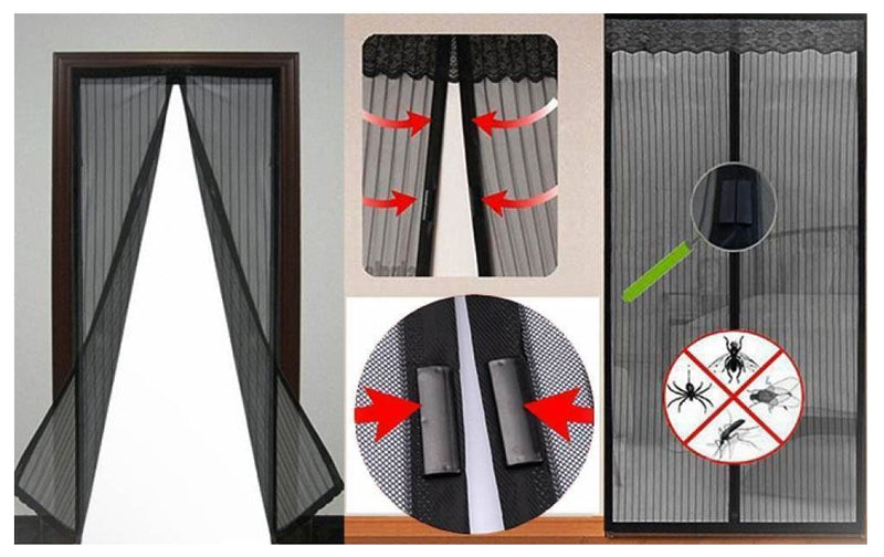 Síť proti hmyzu na dveře 210 x 101cm černá 4L