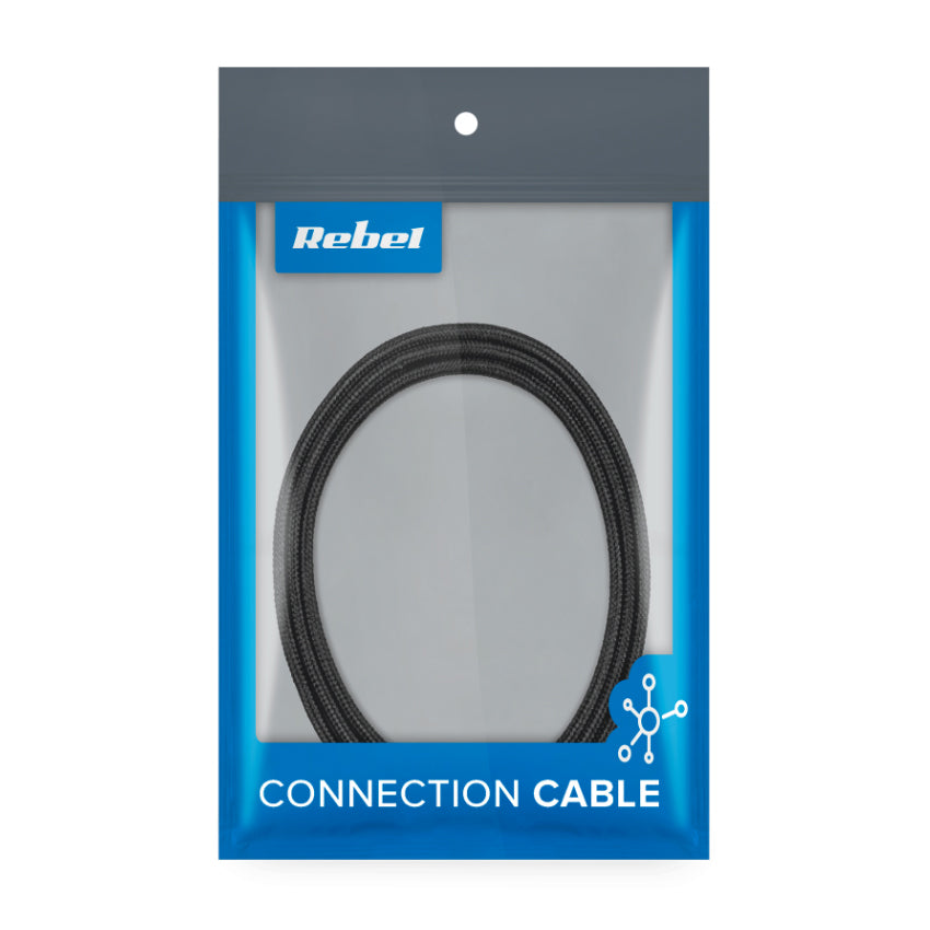 Kabel REBEL RB-6003-100-B USB-C/USB-C 1m Black