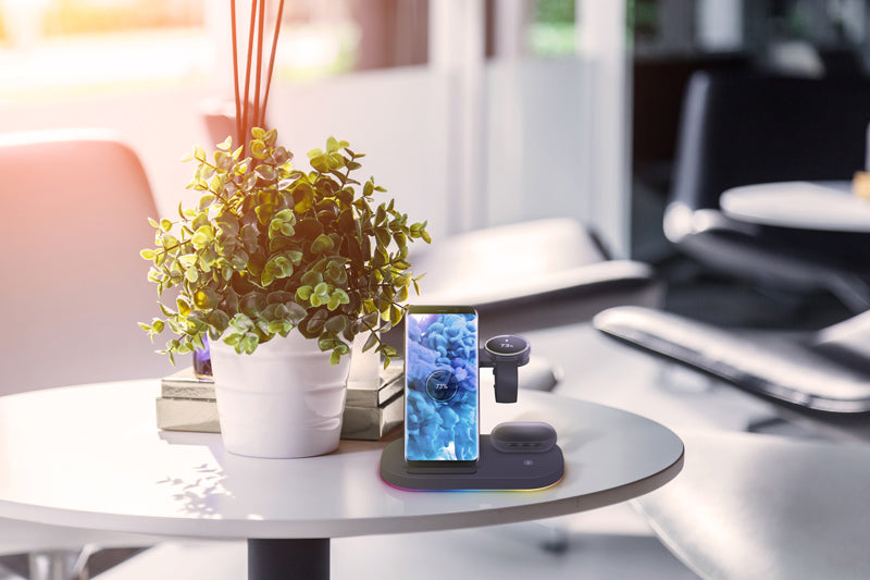 Nabíjecí stanice Qi YENKEE YAC 5310 BK 3v1 pro Samsung