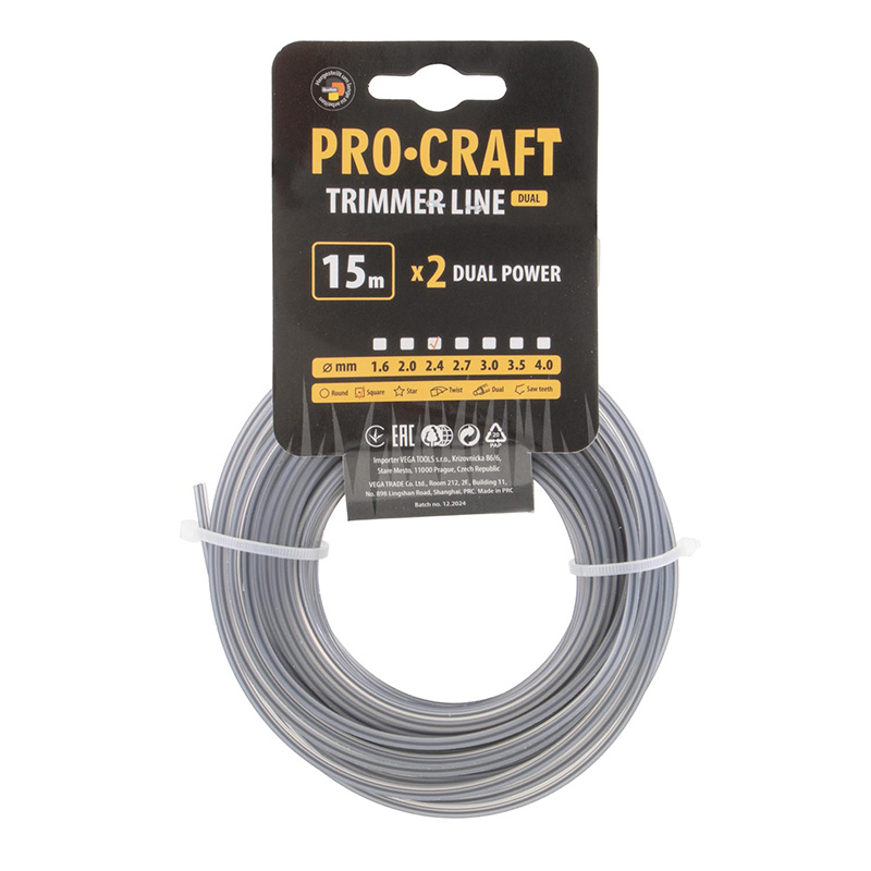 Struna PROCRAFT KV/J 2,7mm 15m hranatá