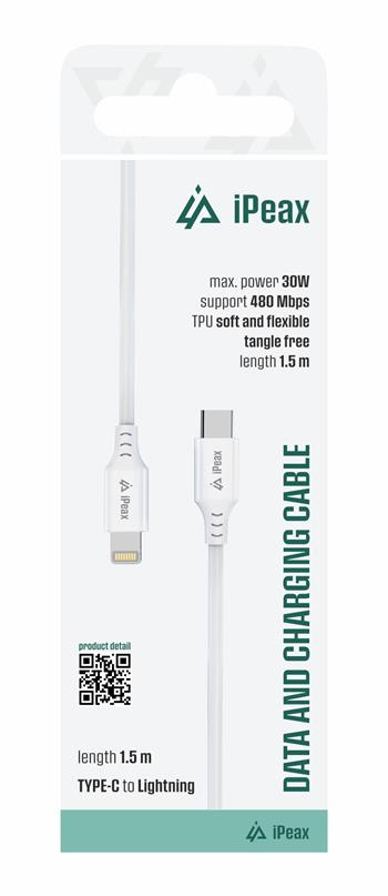 Kabel iPEAX 90010115 USB-C/Lightning 1,5m White