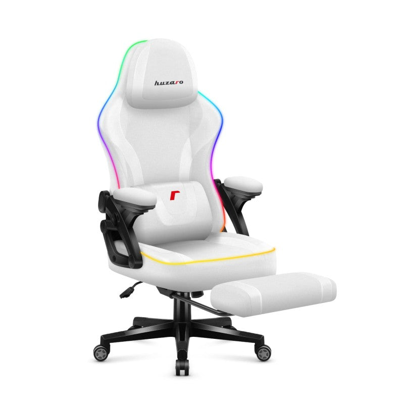 Křeslo herní HUZARO Force 4.6 RGB White Mesh