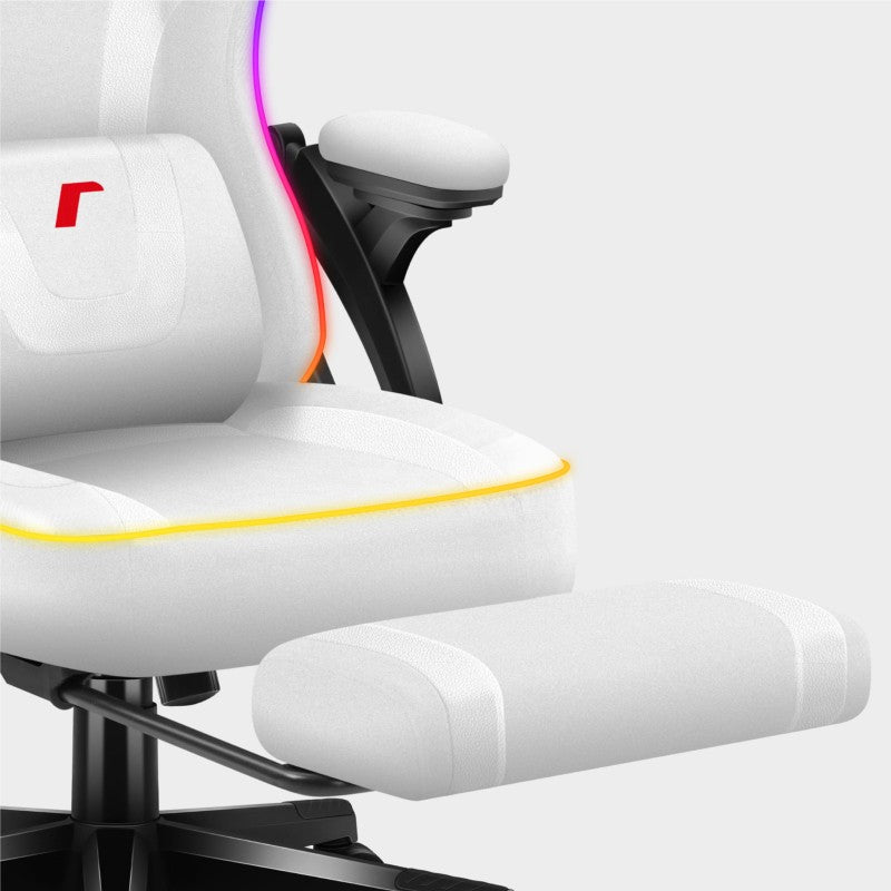 Křeslo herní HUZARO Force 4.6 RGB White Mesh