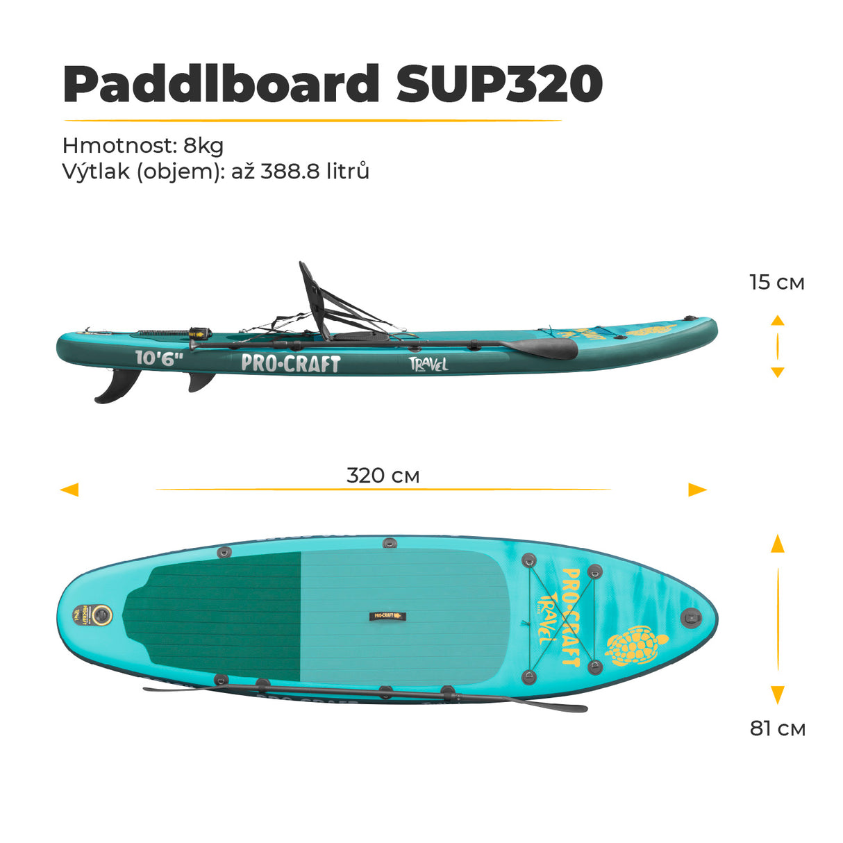 Paddleboard PROCRAFT Travel SUP320