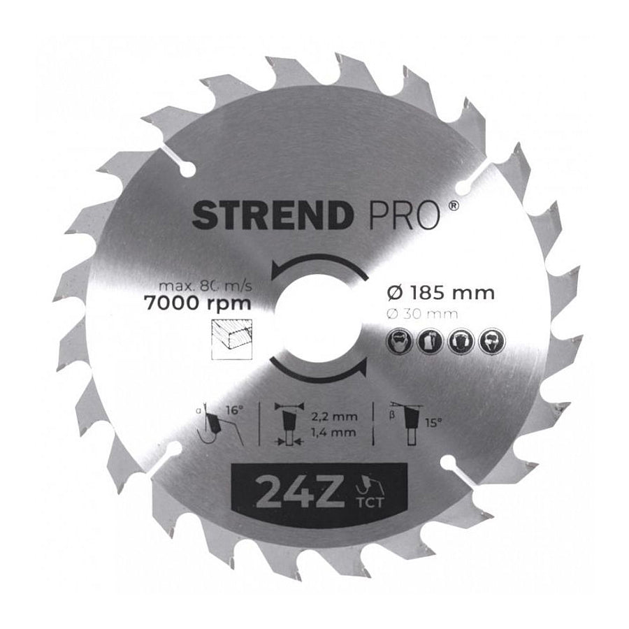 Kotouč pilový TCT pro pokosové pily 185mm 24Z STREND PRO