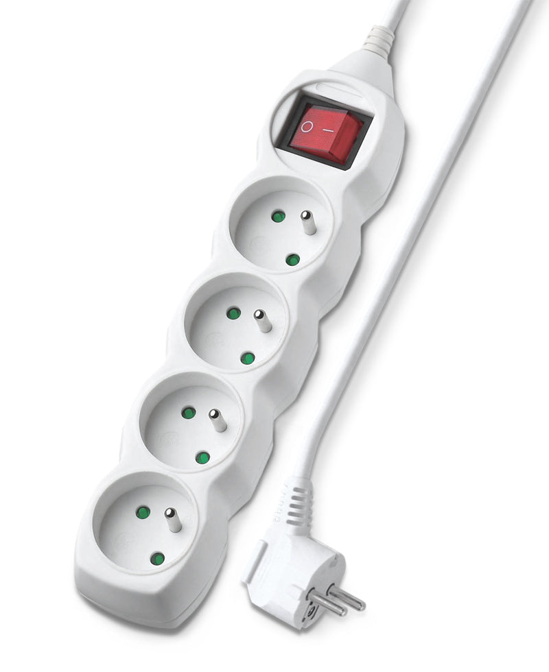 Prodlužovací kabel 4 zásuvky 3m GETI GEC43S s vypínačem