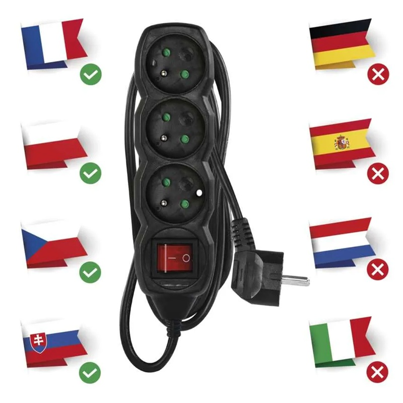 Prodlužovací přívod 3 zásuvky 3m EMOS PC1313R
