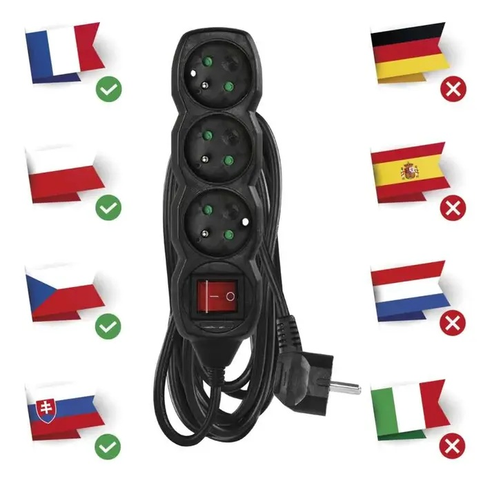 Prodlužovací přívod 3 zásuvky 5m EMOS PC1315R