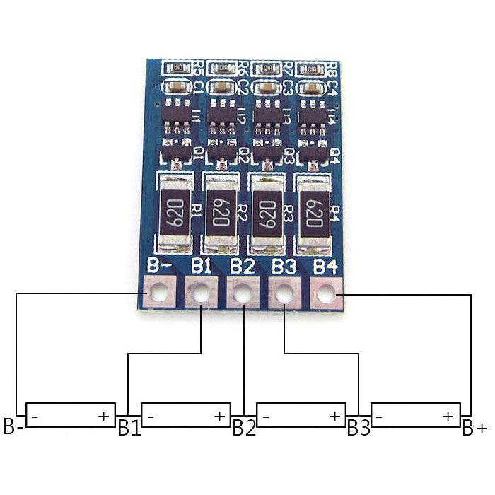 Balancér pro 4 Li-Ion články 18650, modul HX-JH-001
