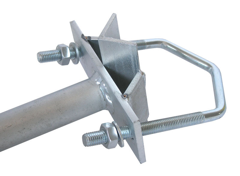 Anténní držák síta 25cm na stožár s vinklem, rozteč třmenu 100mm, trubka 28/2mm, výška 63cm