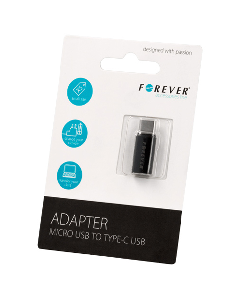 Redukce Micro USB - USB-C FOREVER - rozbaleno