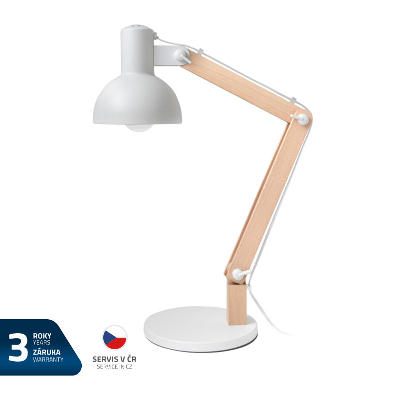 Lampa stolní GETI GTL102W bílá - rozbaleno - poškozený obal.