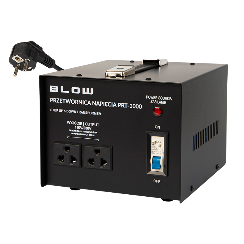 Měnič napětí BLOW PRT-3000 230V/110V 3000W - rozbaleno - roztržený obal
