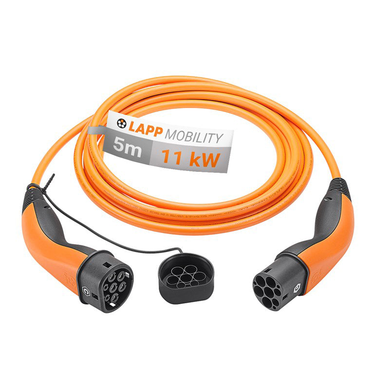 Kabel nabíjecí LAPP 61785 typ 2 11kW 20A 3 fáze 5m pro elektromobil - rozbaleno