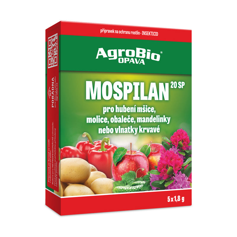Přípravek proti mšicím a molicím AGROBIO Mospilan 20 SP 5x1,8g - rozbaleno - poškozený obal