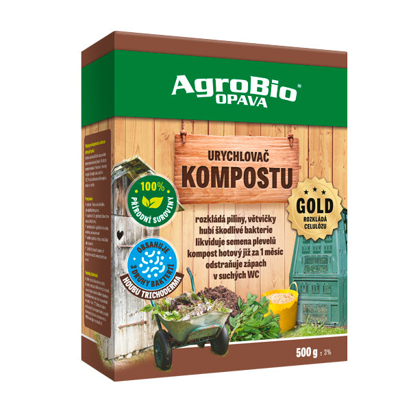 Urychlovač kompostu AGROBIO Gold 500g - expirace 27.8.2026