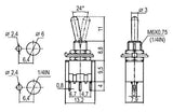 Přepínač páčkový    3pol./3pin  ON-OFF-ON