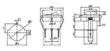 Přepínač kolébkový kul. pros.  2pol./3pin  ON-OFF 16A/12VDC zelený