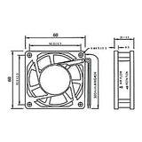 Ventilátor 60x60x20mm 12V/0,13A 3900 ot/min
