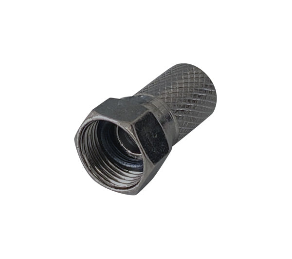Konektor F 7.2mm gum. kroužek, černý