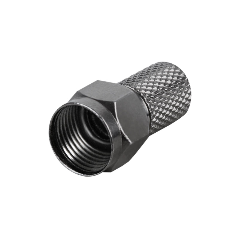 Konektor F HQ 7.0mm gum. kroužek, černý