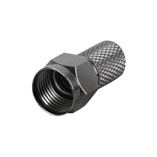 Konektor F HQ 7.0mm gum. kroužek, černý
