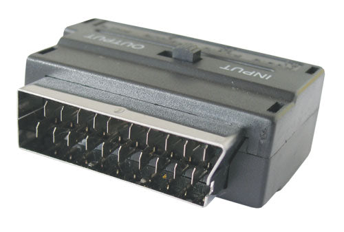 Redukce Scart konektor/ 3 x CINCH zdířka + SVHS + přepínač IN/OUT TIPA D922