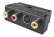 Redukce Scart konektor/ 3 x CINCH zdířka + SVHS + přepínač IN/OUT TIPA D922