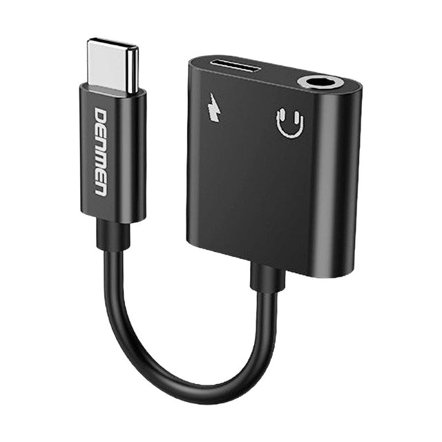 Adaptér DENMEN DU07 USB-C/JACK 3,5mm (pro poslech hudby)