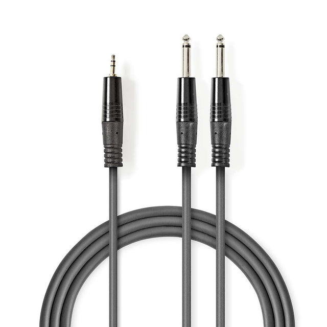 Kabel Jack 3,5mm konektor/2x Jack 6,35mm konektor 5m NEDIS COTH23200GY50
