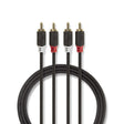 Kabel 2x Cinch konektor/2x Cinch konektor 1m NEDIS CABW24200AT10