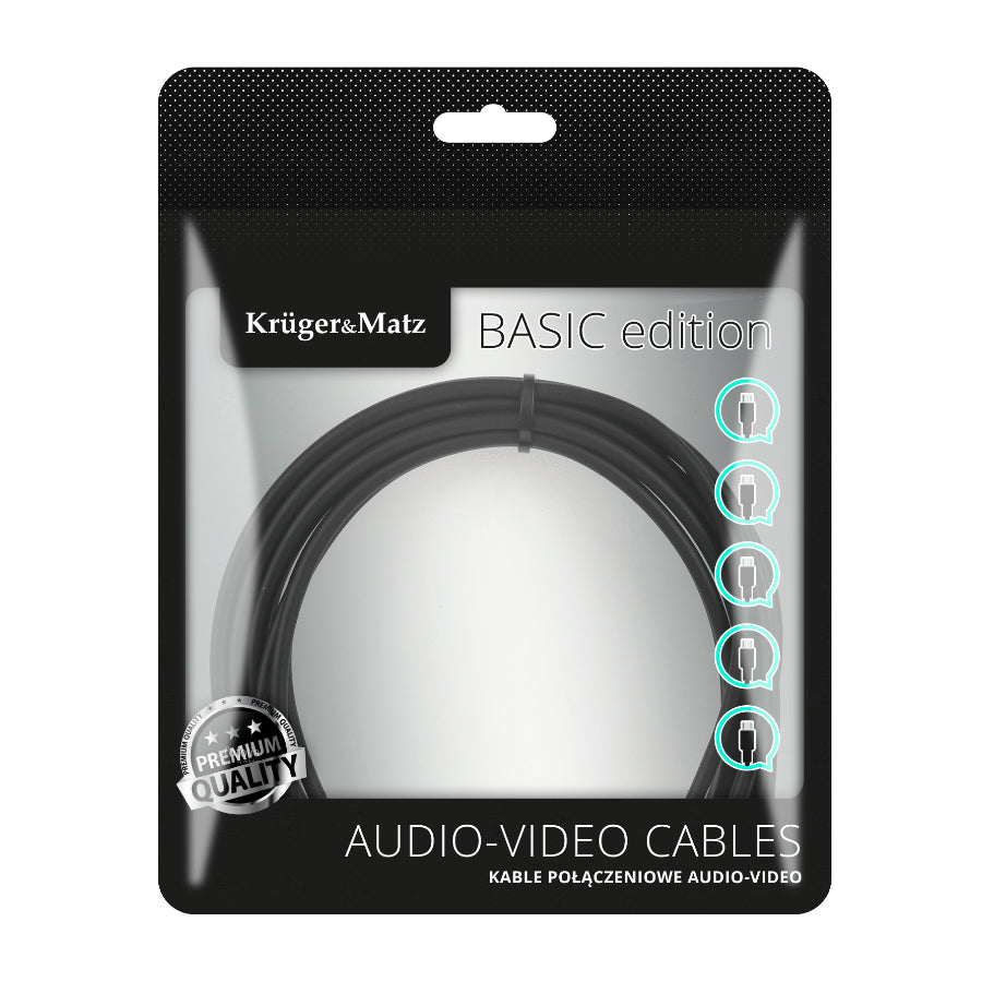 Kabel KRUGER & MATZ KM1241 Basic USB/USB mini 1m Black