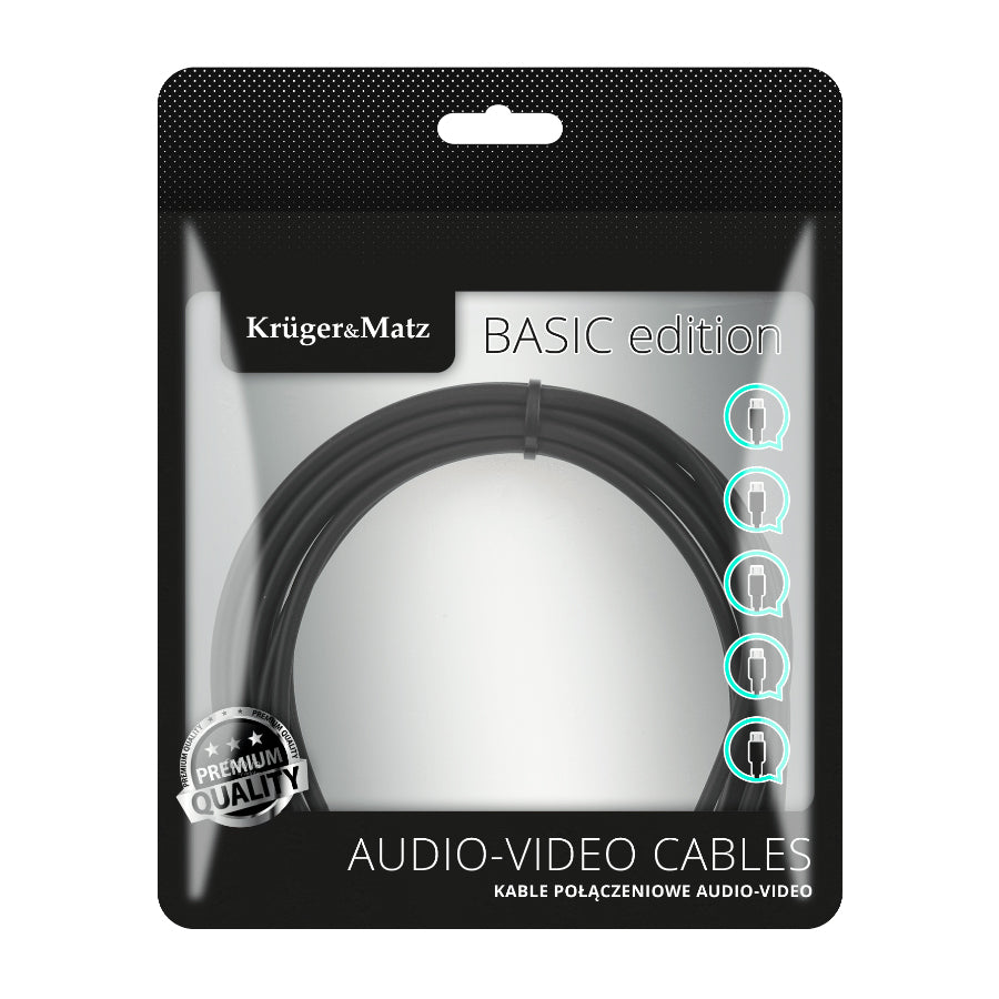 Kabel Jack 3,5mm konektor/Jack 3,5mm konektor 1,8m KRUGER & MATZ KM1227 Basic
