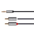Kabel Jack 3.5mm stereo/2x Cinch 1m KRUGER & MATZ KM1218 Basic