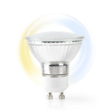 Smart LED žárovka GU10 5W bílá NEDIS WIFILW10CRGU10 WiFi Tuya